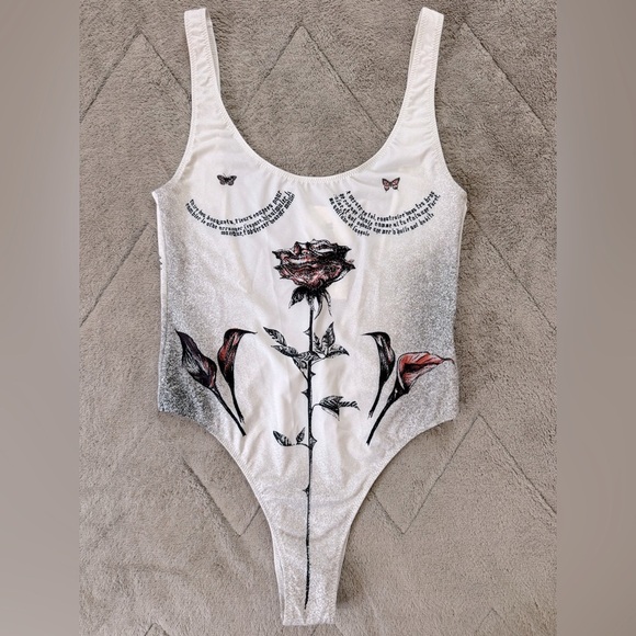 🔥Jean Paul Gaultier Tatoo Roses One-Piece Swimsuit🔥 - Picture 7 of 11